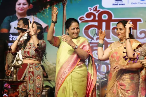 Delhi CM Rekha Gupta attends Teej Mahotsav 2026 at Dilli Haat