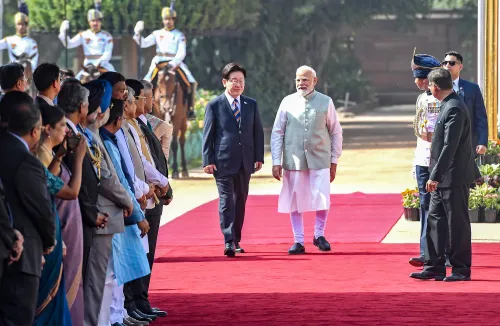 नई दिल्ली: राष्ट्रपति भवन में दक्षिण कोरियाई राष्ट्रपति ली जे-म्यंग का स्वागत समारोह