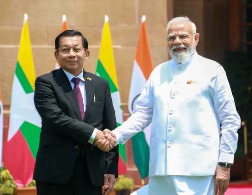 मोदी मिन आंग ह्लाइंग मुलाकात: हैदराबाद हाउस में द्विपक्षीय वार्ता