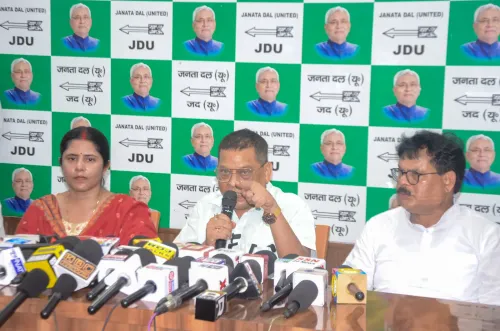 JD(U) कार्यालय, पटना में नीरज कुमार की प्रेस वार्ता