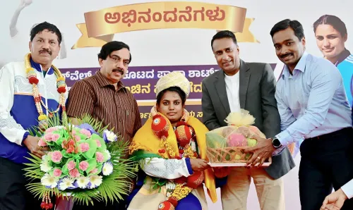 Bengaluru: Commonwealth Games bronze medallist Shilpa K. Shaila felicitated