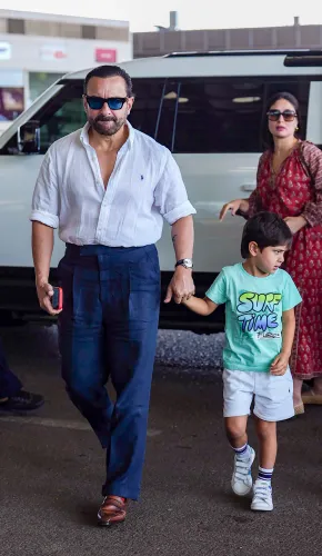 Mumbai: Saif Ali Khan and Kareena Kapoor Spotted at Airport