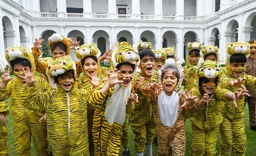 Kolkata: Schoolchildren Mark International Tiger Day at Indian Museum