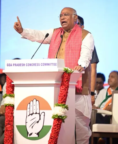 Goa: Mallikarjun Kharge addresses public meeting