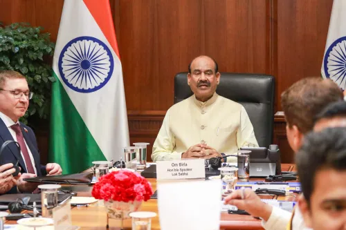 New Delhi: Russian parliamentary group holds discussions with Lok Sabha Speaker Om Birla