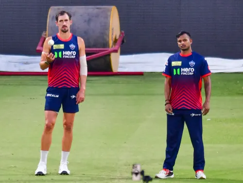 मिचेल स्टार्क की नेट प्रैक्टिस — DC vs RR से पहले तैयारी