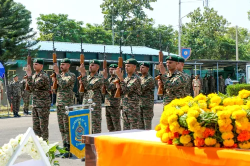 जम्मू एयर फोर्स स्टेशन पर सेना का श्रद्धांजलि समारोह