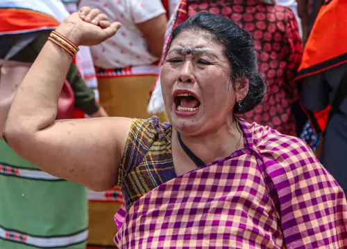 नागा, मेइती और मेइती पंगल समुदाय का संयुक्त मार्च