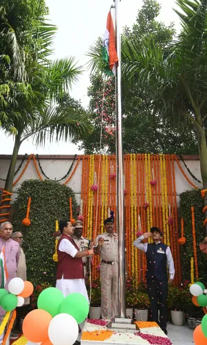 New Delhi: Nitin Nabin hoists Tricolour on I-Day