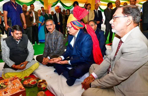 हिमाचल के मुख्यमंत्री सुखु ने मंडी में न्यायिक अदालत परिसर की नींव रखी