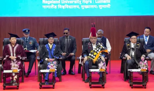 जुन्हेबोटो: उप-राष्ट्रपति राधाकृष्णन नागालैंड विश्वविद्यालय के स्नातक समारोह में