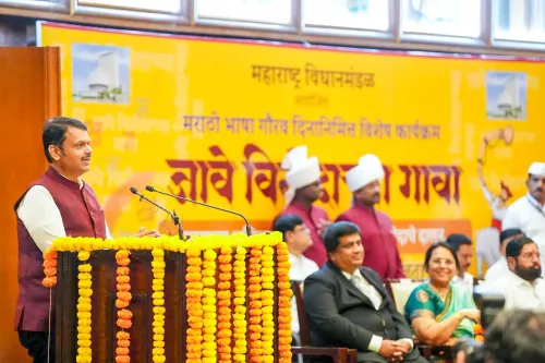 मुंबई: मुख्यमंत्री देवेंद्र फडणवीस ने मराठी भाषा गौरव दिन समारोह में भाग लिया