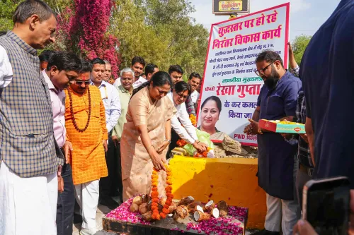 New Delhi: Chief Minister Rekha Gupta initiates the construction of RCC drainage systems