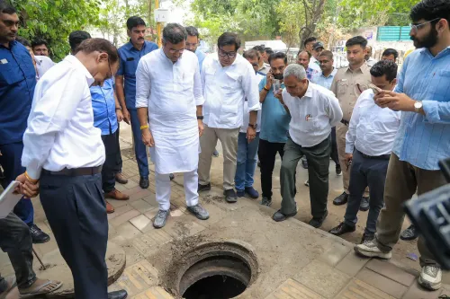 PWD मंत्री परवेश वर्मा का मोती नगर में निरीक्षण दौरा