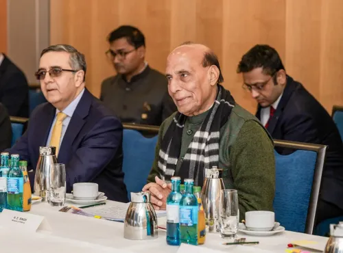 Berlin: Rajnath Singh meets German Defence Minister Boris Pistorius