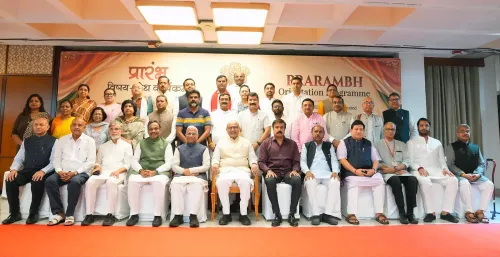 उपराष्ट्रपति राधाकृष्णन का 'प्रारंभ' में समूह फ़ोटो सत्र