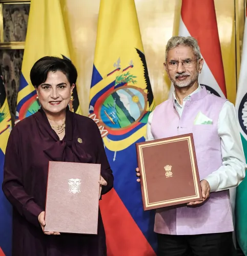 New Delhi: EAM Jaishankar meets Ecuador FM Gabriela Sommerfeld