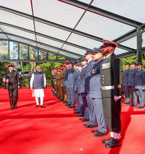 ऑकलैंड: गवर्नमेंट हाउस में मोदी का औपचारिक स्वागत