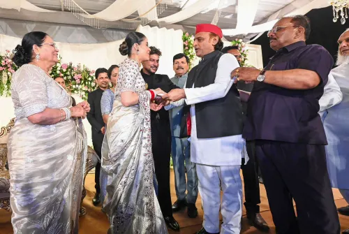 Lucknow: Akhilesh Yadav at Kuldeep Yadav’s wedding celebration