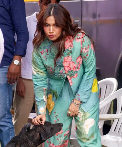 Mumbai: Bhumi Pednekar Spotted at Film City