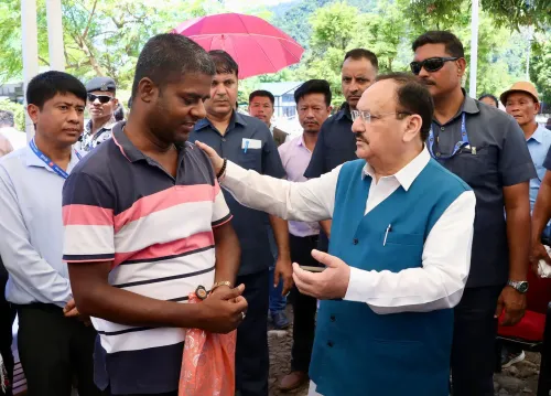 Keyi Panyor: J.P. Nadda Visits Flash Flood and Cloudburst-Hit Areas