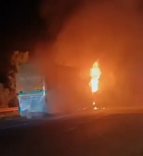 9 killed as double-decker bus catches fire on Yamuna Expressway in Greater Noida