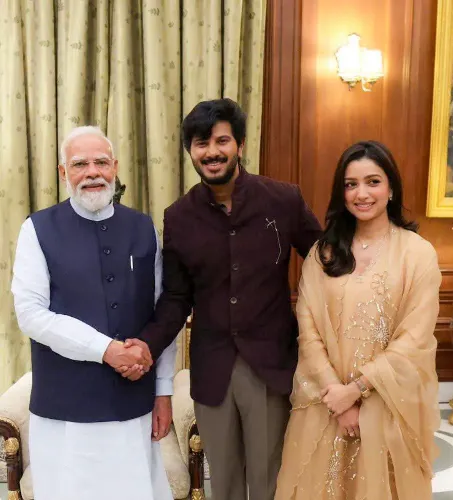 दुलकर सलमान और पत्नी अमल सुफ़िया की PM मोदी से मुलाकात