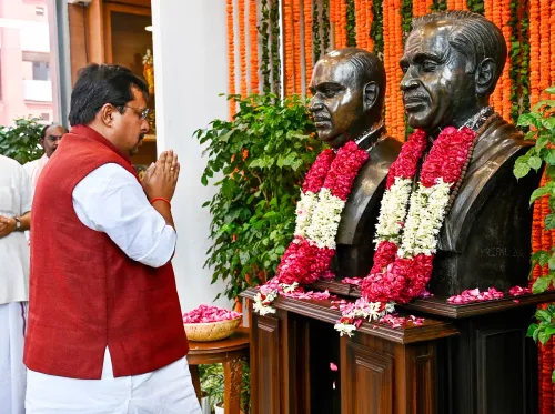 New Delhi: Nitin Nabin pays tribute to Syama Prasad Mookerjee