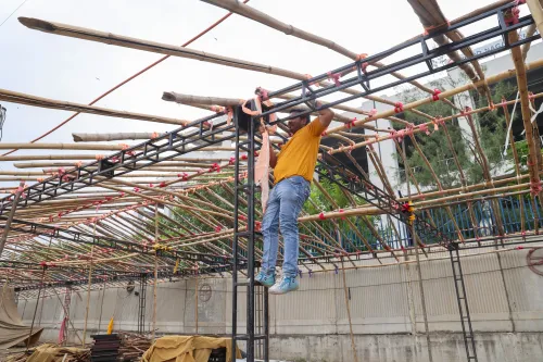 New Delhi: Kanwar Camp Being Established in Ghazipur