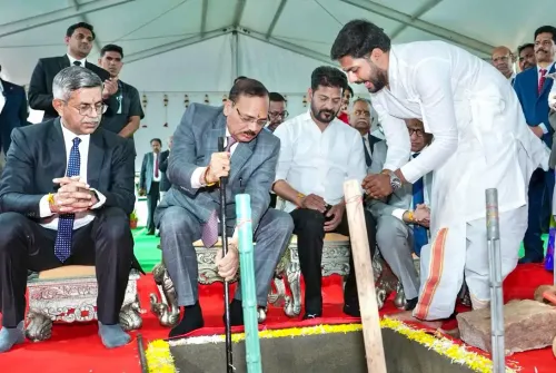 रंगारेड्डी: तेलंगाना उच्च न्यायालय क्षेत्र-II परिसर के लिए नींव पत्थर रखी गई