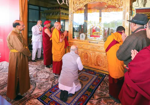 Leh: Amit Shah Inaugurates Buddha Relics Exposition