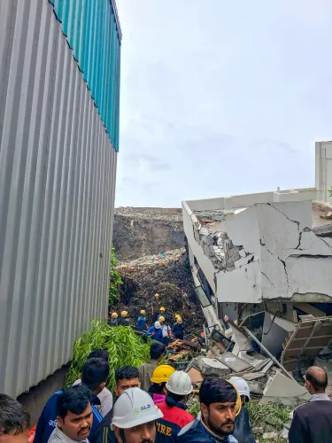 Pune: Building collapses after rain