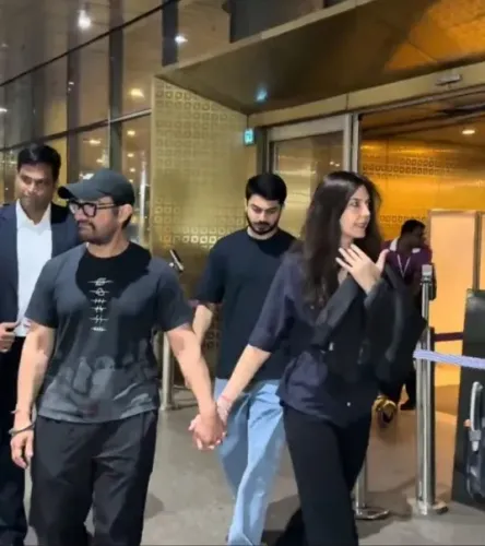 Aamir Khan and Gauri Spratt spotted hand in hand at Mumbai airport before July wedding