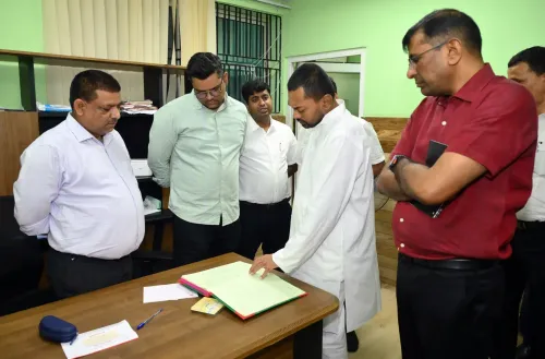 Patna: Health Minister Nishant Kumar inspects LNJPHospital