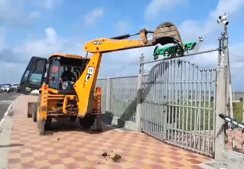 Illegal cafe of ex-Trinamool MLA's son razed on Matla riverbank in South 24 Parganas