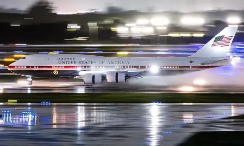 Air Force One lands at Trump-named Palm Beach airport