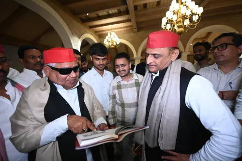Akhilesh Yadav Greets SP's Avdhesh Prasad on Birthday