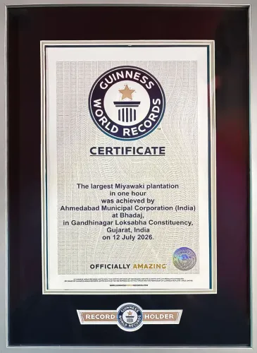 Amit Shah Hails Gandhinagar's Guinness Record for 3.61 Lakh Saplings