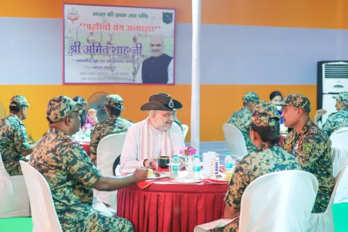 Amit Shah Meets BSF Jawans at Siliguri Border Outpost