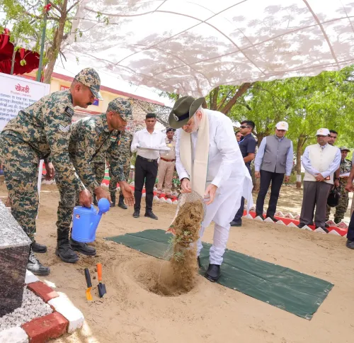 Amit Shah Plants Khejri at Rajasthan Border Outpost