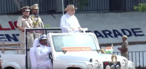 Amit Shah awards President's Colours to Puducherry Police