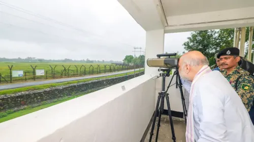 Amit Shah Visits BSF Outpost at Siliguri, West Bengal