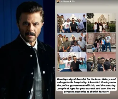 Anil Kapoor Bids Farewell to Agra, Expresses Gratitude to Local Authorities for Their Kindness