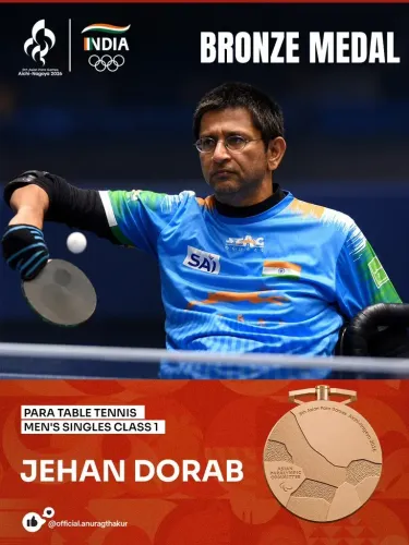 Anurag Thakur Hails Jehan Madan's Para TT Bronze