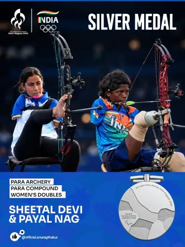 Anurag Thakur hails Sheetal Devi, Payal Nag's Para Games silver