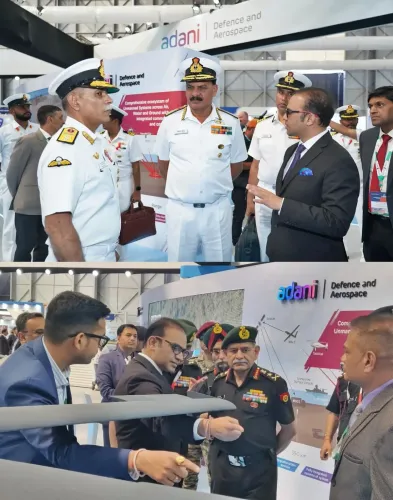 Visit of Army and Navy Chiefs to Adani Defence and Aerospace at Aero India 2025