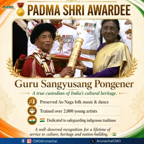 Arunachal CMO congratulates Padma Shri awardee Guru Sangyusang Pongener