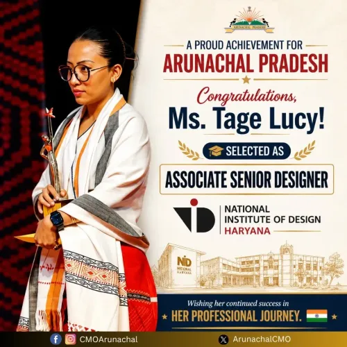 Arunachal CMO congratulates Tage Lucy on NID Haryana role