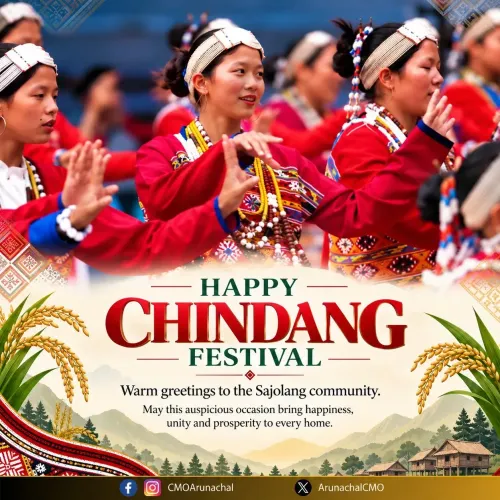 Arunachal CMO Greets Sajolang Community on Chindang Festival