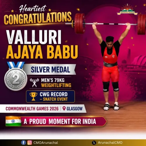 Arunachal CMO hails Valluri Ajaya Babu's CWG 2026 silver
